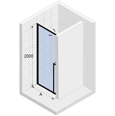 Душевая дверь Riho Lucid 90x200 G005002121 профиль черный