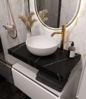 Столешница прямая 80х45 см Armadi Art FLAT NERO MARQUINA 869-080-NM Столешница прямая 80х45 см Armadi Art FLAT NERO MARQUINA 869-080-NM