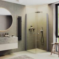 Душевой угол на монопетлях  MaybahGlass   MGY-1291-5 стекло бесцветное Душевой угол на монопетлях  MaybahGlass   MGY-1291-5 стекло бесцветное