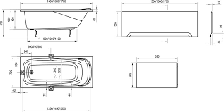 Акриловая прямоугольная ванна Ravak Vanda II 170x70 CP21000000 Акриловая прямоугольная ванна Ravak Vanda II 170x70 CP21000000