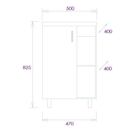 Тумба под раковину Onika Тимбер 50 см 105035 дуб сонома/серый матовый