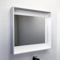 Зеркало Comforty Марсель 90 см 00-00013685 с полочкой и подсветкой белое