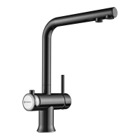 Смеситель для кухни Omoikiri Hotaru 4994053 вороненая сталь/белый