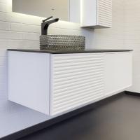 Тумба с раковиной Comforty Геленджик 120 см 00-00020804 подвесная белая