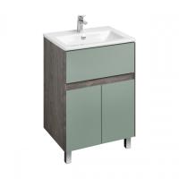 Тумба под раковину Aquaton Форест 60 см 1A278201FR9C0 подвесная коричневый, зеленый