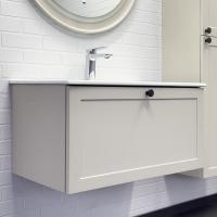 Тумба с раковиной Comforty Ереван 80 см 00-00014864 подвесная серый шелк