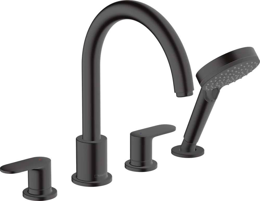 Смеситель на борт ванны Hansgrohe Vernis Blend 71456670 черный Смеситель на борт ванны Hansgrohe Vernis Blend 71456670 черный
