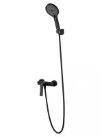 Смеситель для душа с гарнитуром Wonzon & Woghand WW-B2585-MB черный матовый