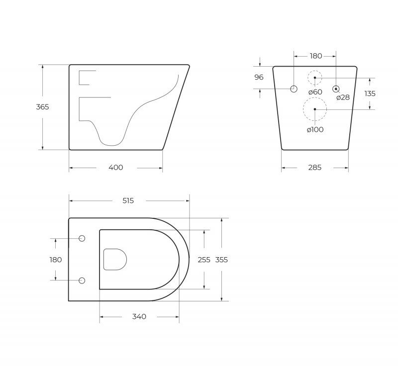 Унитаз подвесной безободковый  BelBagno FLAY-R BB053CHR Унитаз подвесной безободковый  BelBagno FLAY-R BB053CHR