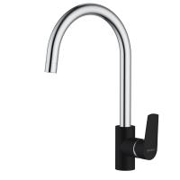 Смеситель для кухонной мойки Damixa Origin Balance 790720000 черный с хромом глянцевый