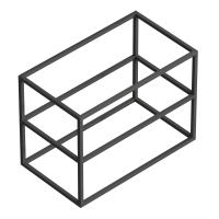 Консоль Cezares Cadro 90 см CADRO-90-46-58-2C-SO-MET-ST под раковину подвесная