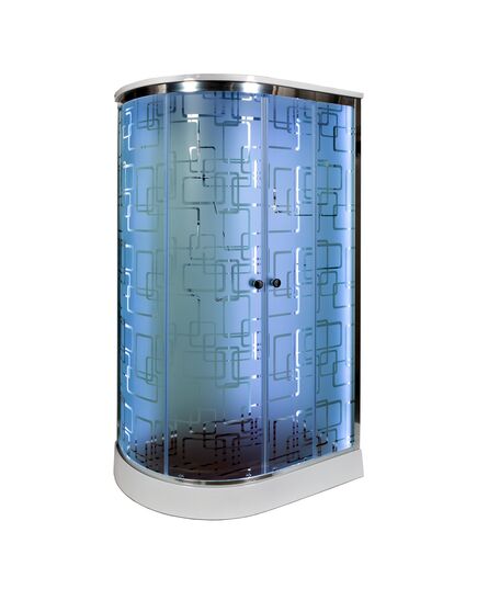 Душевая кабина AvaCan 120x90 EM2012RLED+GM профиль хром