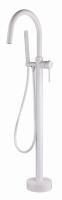 Смеситель для ванны Boheme Uno 469-MW напольный с душевой лейкой белый