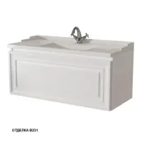 Тумба с раковиной Caprigo Ponza 100 см 13514-021.000.00.05 подвесная белая
