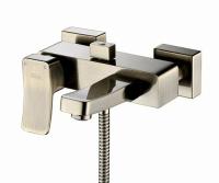 Смеситель для ванны с душевым гарнитуром WasserKRAFT Exter 1601 светлая бронза матовый