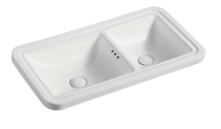Раковина накладная 70 см Cerutti SPA Double DORRIS CT9280 Раковина накладная 70 см Cerutti SPA Double DORRIS CT9280