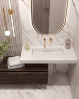 Раковина-столешница 100х45 см Armadi Art FLAT CALACATTA 859-100-CLCT Раковина-столешница 100х45 см Armadi Art FLAT CALACATTA 859-100-CLCT