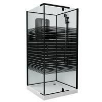 Душевая кабина без крыши 90x90 GROSSMAN Classic GR271QR стекло рисунок профиль черный Душевая кабина без крыши 90x90 GROSSMAN Classic GR271QR стекло рисунок профиль черный