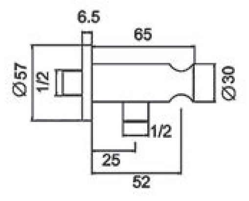 Держатель душевой лейки Esko SH805 хром глянцевый