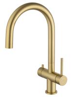 Смеситель для кухонной мойки с подключением фильтра Wonzon & Woghand WW-3211-BG золото брашированный