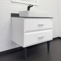 Тумба с раковиной Comforty Империя 80 см 00-00014817 напольная белая