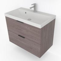 Тумба под раковину Какса-А Novella 80 см 005392 подвесная ясень анкор темный