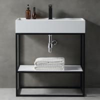 Консоль с раковиной напольная 80x90x45 см ABBER  AS2630 белый матовый Консоль с раковиной напольная 80x90x45 см ABBER  AS2630 белый матовый