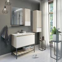 Шкаф зеркальный Comforty Страсбург 90 см 00-00006573 R дуб дымчатый