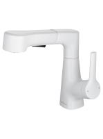 Смеситель для раковины с гигиеническим душем Wonzon & Woghand WW-121B108-MW белый матовый