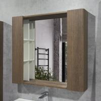 Шкаф зеркальный Comforty Ангара 90 см 00-00019939 дуб темно-коричневый с подсветкой