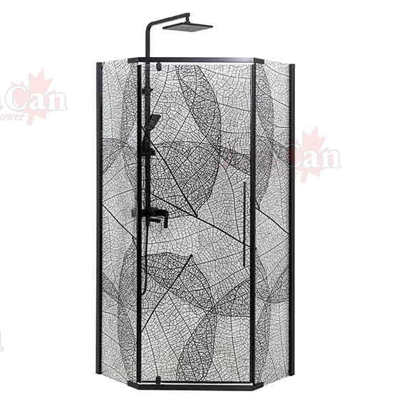 Душевой уголок AvaCan 90x195x90 PB90 профиль черный