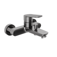 Смеситель для ванны Abelsberg Lineara UNF25747GM космическая сталь брашированный