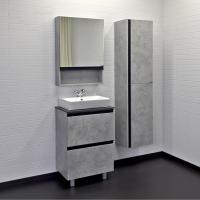 Тумба с раковиной Comforty Эдинбург 60 см 00-00004763 напольная бетон светлый