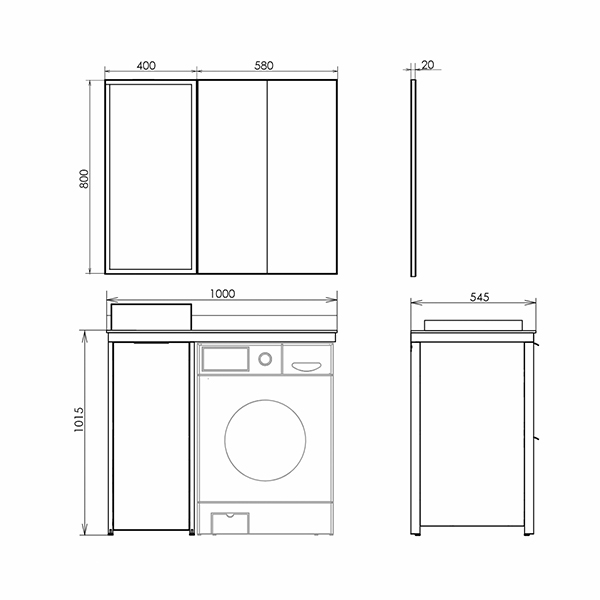 Зеркало Comforty Лозанна 40 см 00-00013799 белое