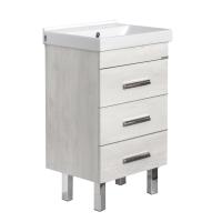 Тумба с раковиной Comforty Никосия 50 см 00-00017092 напольная дуб белый