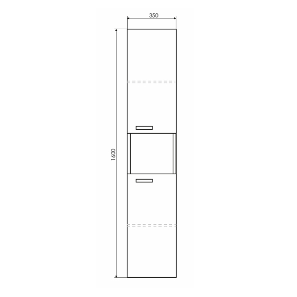 Пенал Comforty Никосия 35x160 см 00-00009554 подвесной дуб темный