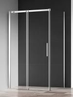 Душевая дверь 195х100 см AQUAme AQM4803-10 хром прозрачная Душевая дверь 195х100 см AQUAme AQM4803-10 хром прозрачная