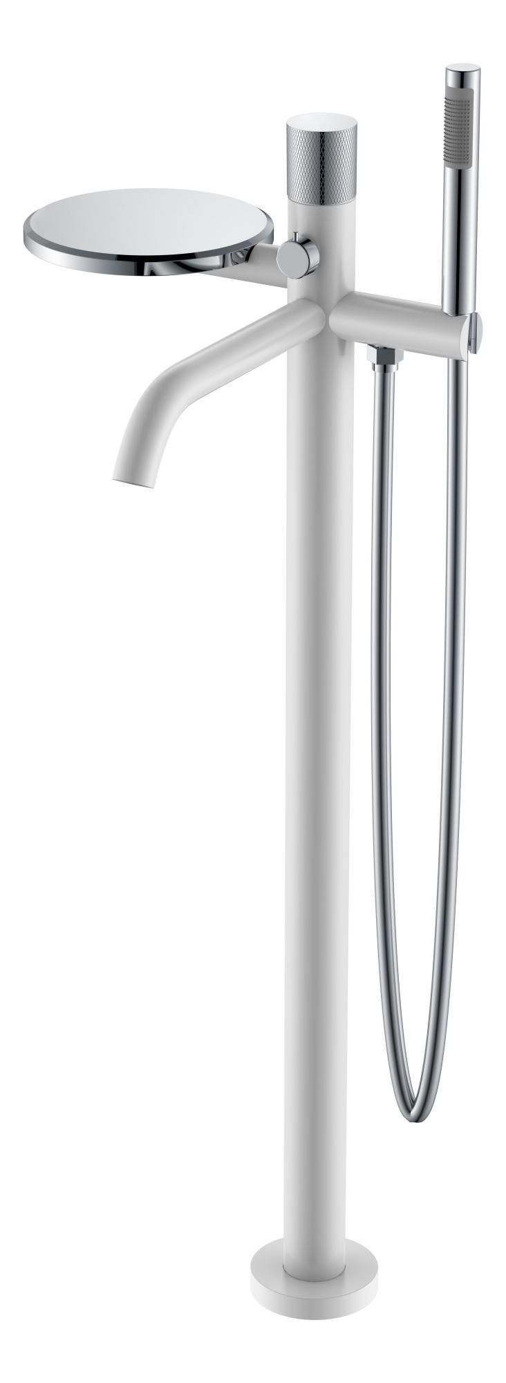 Смеситель напольный Boheme STICK WHITE 129-WCR.2 TOUCH CHROME Смеситель напольный Boheme STICK WHITE 129-WCR.2 TOUCH CHROME