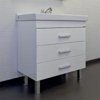 Тумба с раковиной Comforty Никосия 80 см 00-00011162 напольная белая