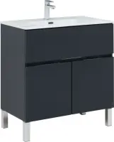 Тумба под раковину Aquanet Алвита New 80 см 00277551 напольная антрацит