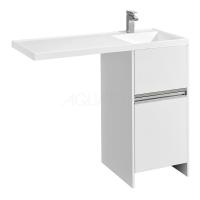 Тумба под раковину Aquaton Лондри 40 см 1A236001LH010 напольная белая