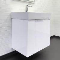 Тумба с раковиной Comforty Асти 60 см 00-00019248 подвесная белая