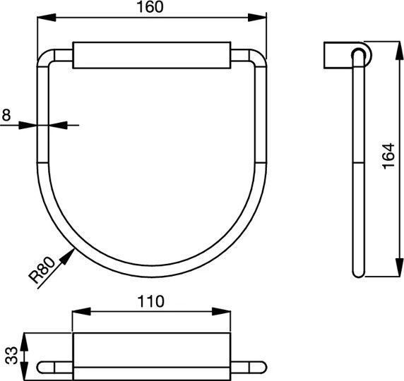 Полотенцедержатель-кольцо Ideal Standard CONNECT N1384AA Полотенцедержатель-кольцо Ideal Standard CONNECT N1384AA
