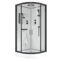 Душевая кабина Ceruttispa 90x215 VIVA91B профиль черный