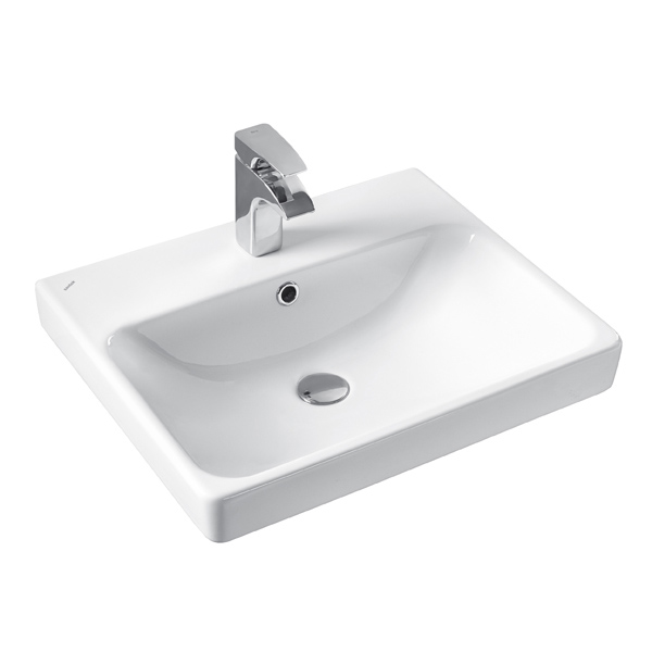 Тумба с раковиной Comforty Вена 55 см 00-00008928 подвесная дуб дымчатый