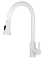 Смеситель для кухонной мойки Wonzon & Woghand WW-121E201L-MW белый матовый