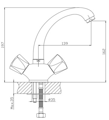 Смеситель для раковины Esko Moscow MS 26 хром