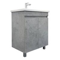 Тумба с раковиной Comforty Осло 70 см 00-00006117 напольная бетон светлый