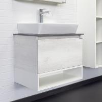 Тумба с раковиной Comforty Прага 60 см 00-00014535 подвесная дуб белый