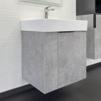 Тумба с раковиной Comforty Асти 60 см 00-00019191 подвесная бетон светлый